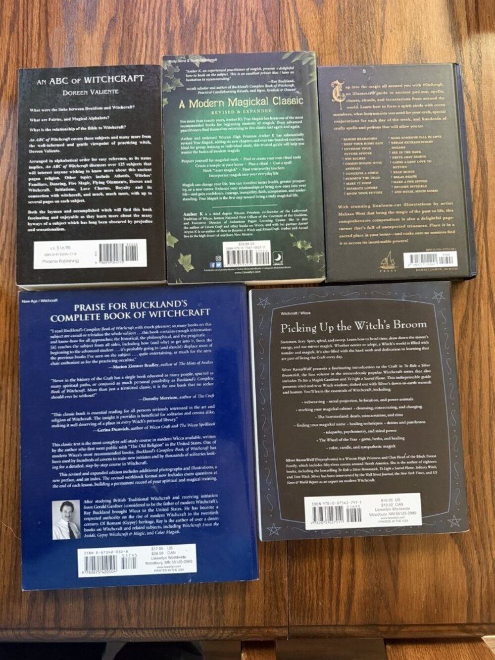 FIVE Witchcraft Paperback Books Buckland RavenWolf Amber K Valiente Greywolf - Picture 2 of 2